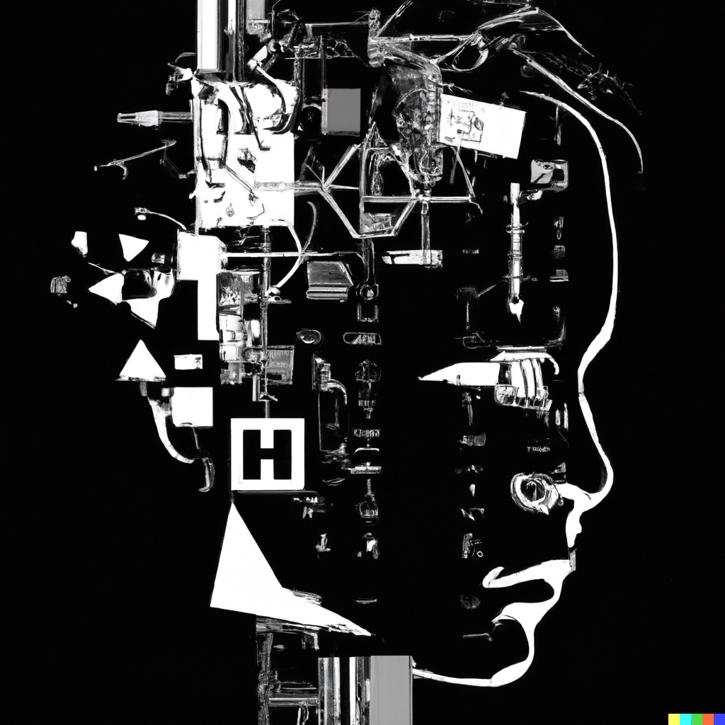 DALL·E 2022-10-06 21.13.16 - a face of a man made of symbols in mathematics, physics, code and genetics.png|500